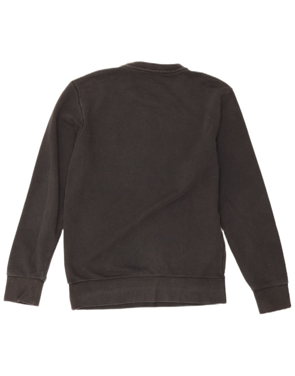 Adidas Mens Graphic Moletom Jumper Pequeno Algodão Preto