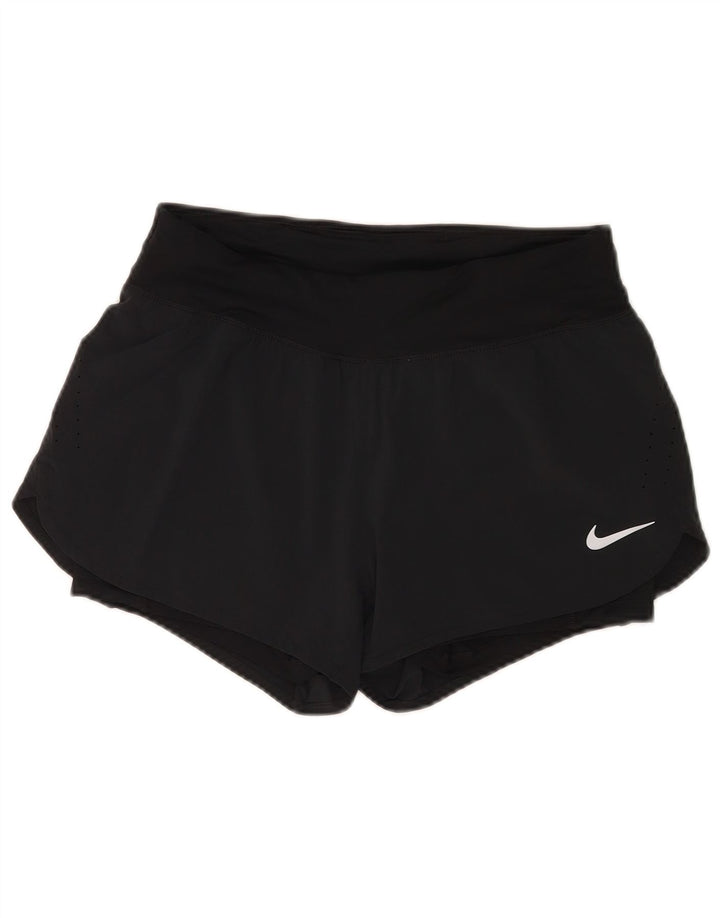 Nike Damen Dri Fit Sport Shorts UK 12 Medium Marineblau Polyester