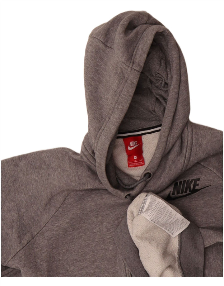Nike Mens Hoodie Jumper Small Grey Flecked Cotton