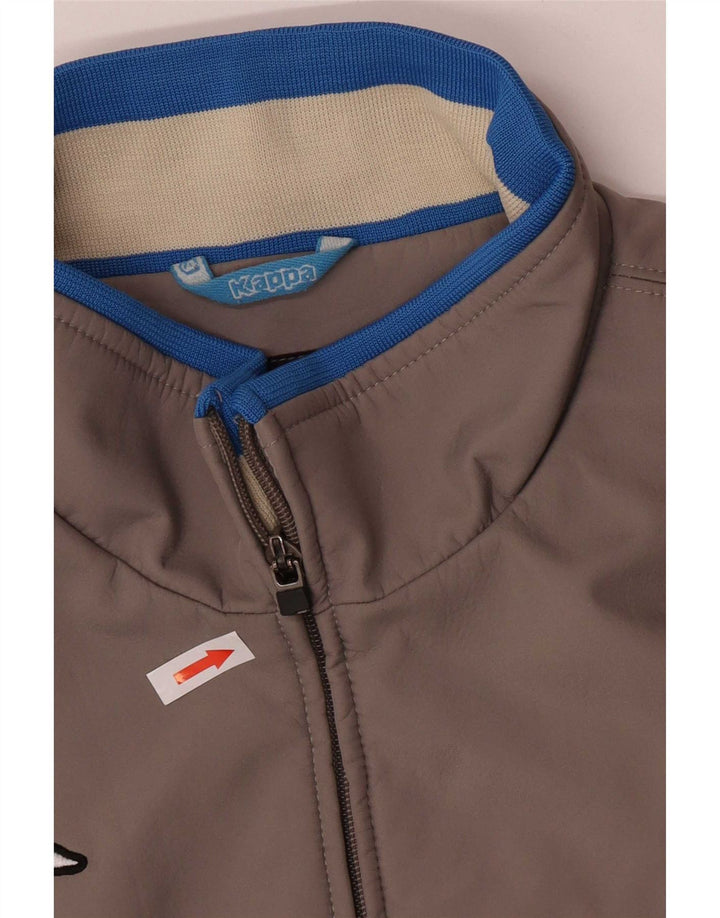 Kappa Mens Bomber Jacket UK 42 XL Grey Colourblock Polyester
