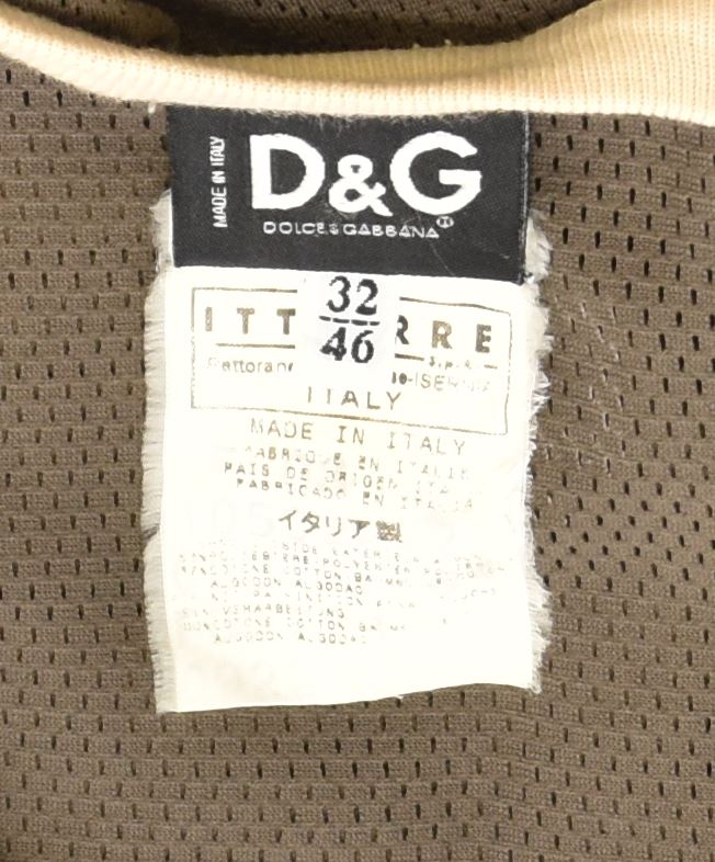 DOLCE & GABBANA Damen Slim Fit Weste Top IT 46 Large Khaki Polyester