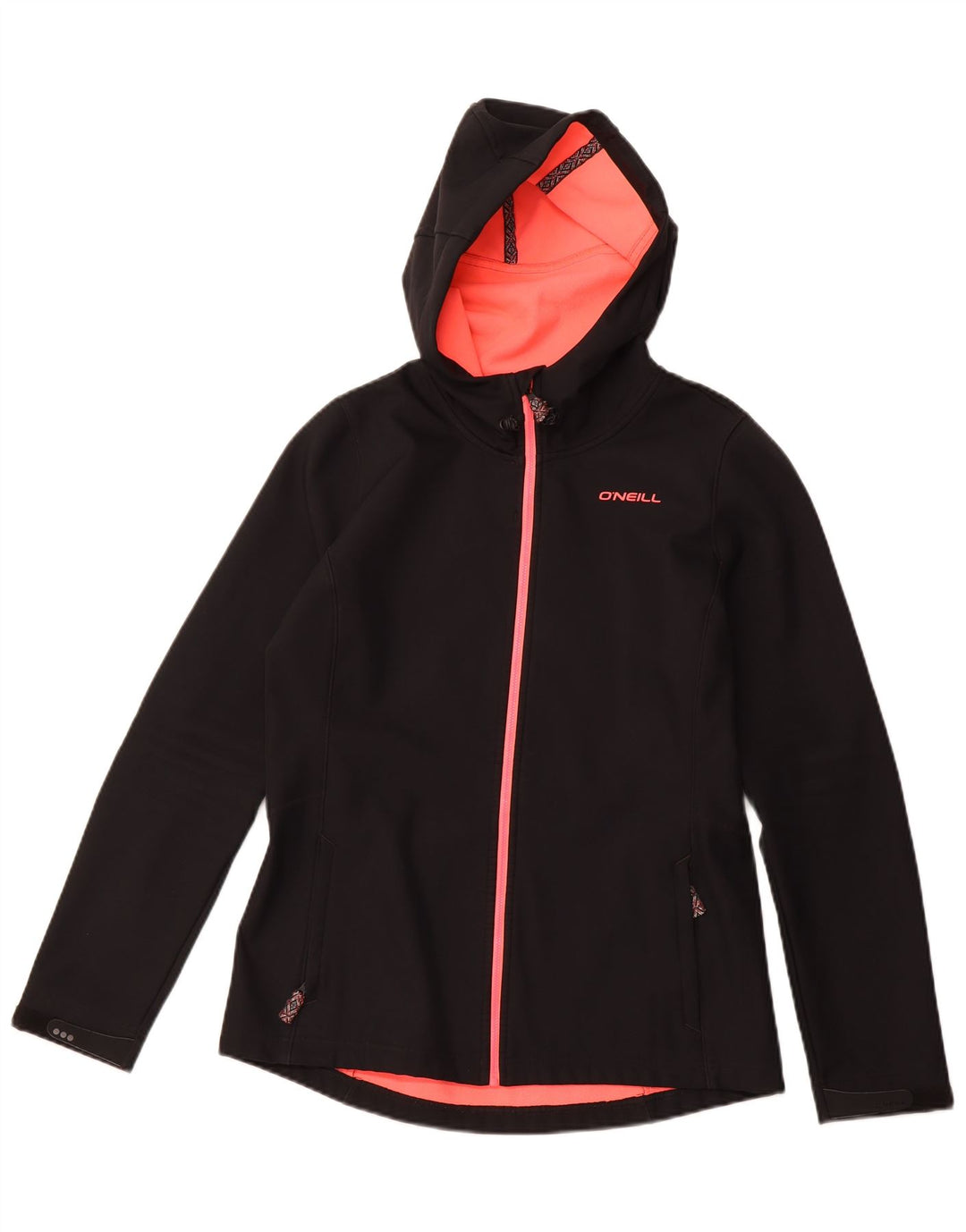 Giacca a vento con cappuccio da donna O'NEILL UK 14 grande poliestere nero
