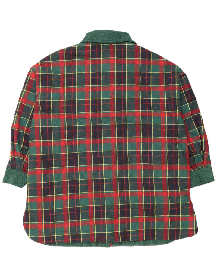 Tu Clothing Chaqueta acolchada para mujer Talla única Poliéster a cuadros verdes