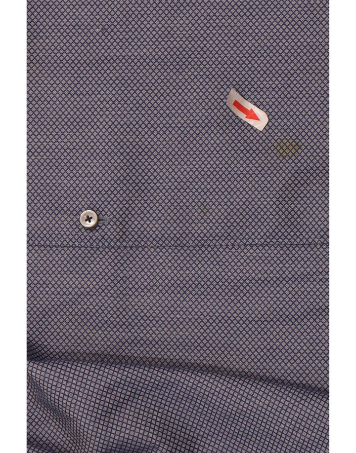 Hugo Boss Mens Slim Fit Shirt Size 17 43 XL Blue Check