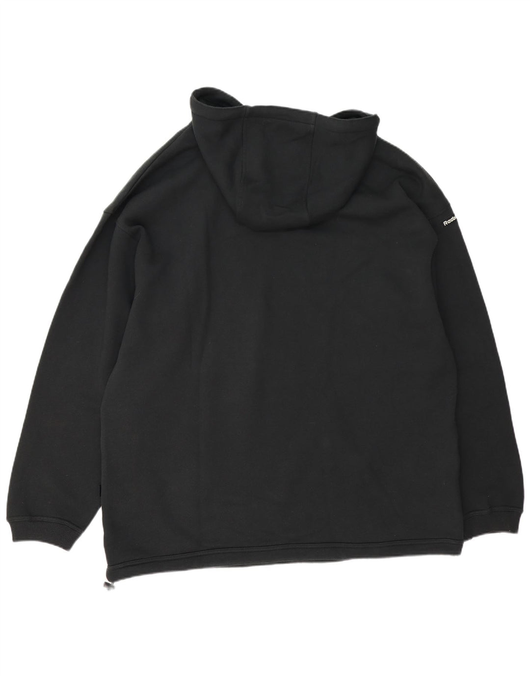 Reebok Mens Hoodie Jumper Large Black Cotton