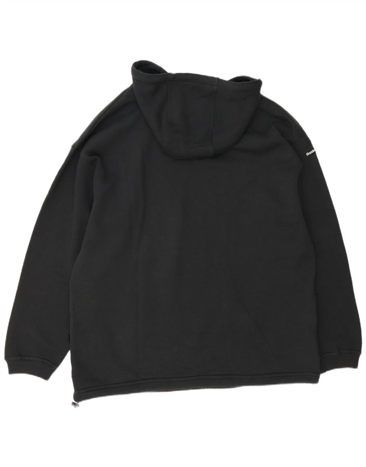 Reebok Mens Hoodie Jumper Large Black Cotton
