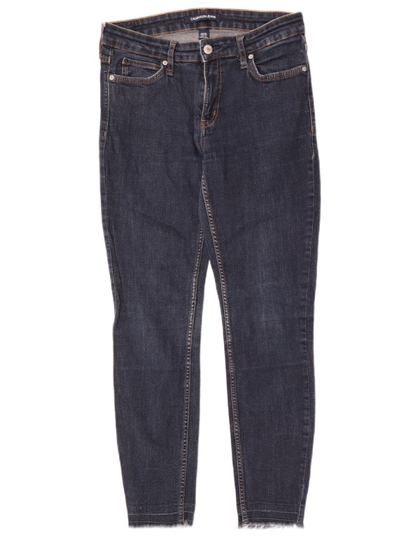 Calvin Klein Damen Skinny Jeans W29 L28 Marineblau Baumwolle