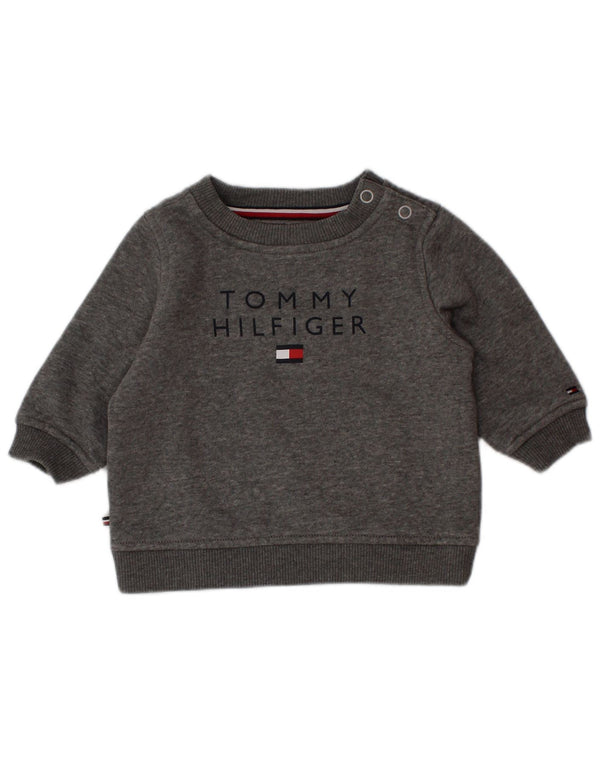 Γραφικό φούτερ Tommy Hilfiger Baby Boys Jumper 6-9 μηνών σε γκρι φλιτζάνια