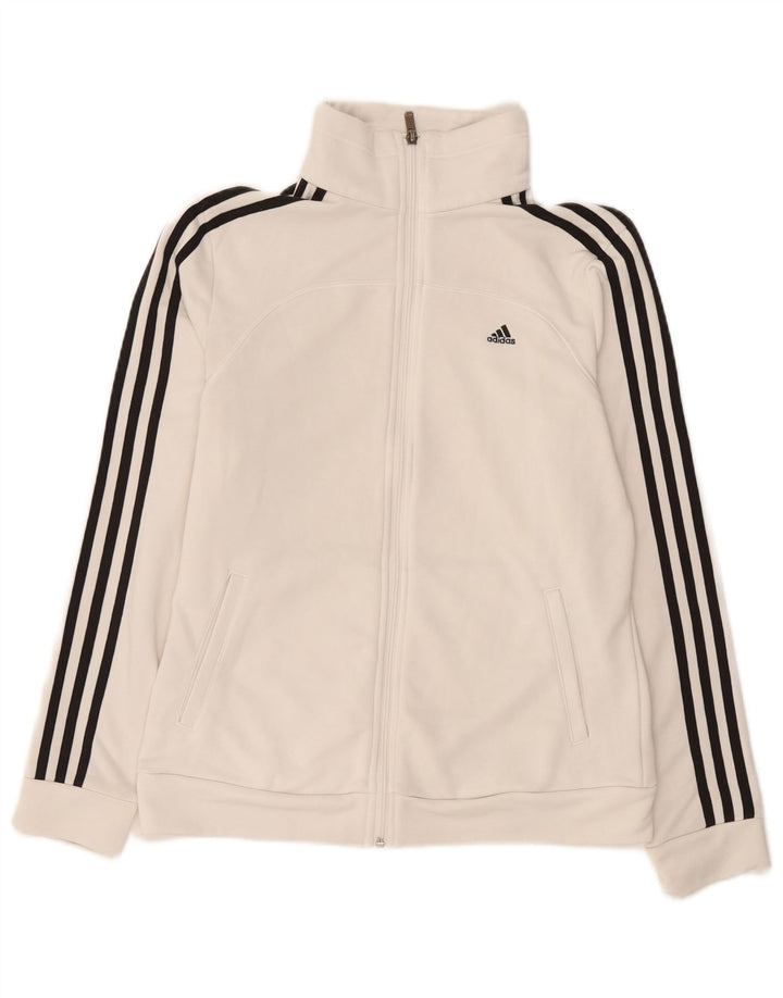 Adidas Womens Climalite Tracksuit Top Jacket UK 12/14 Medium White