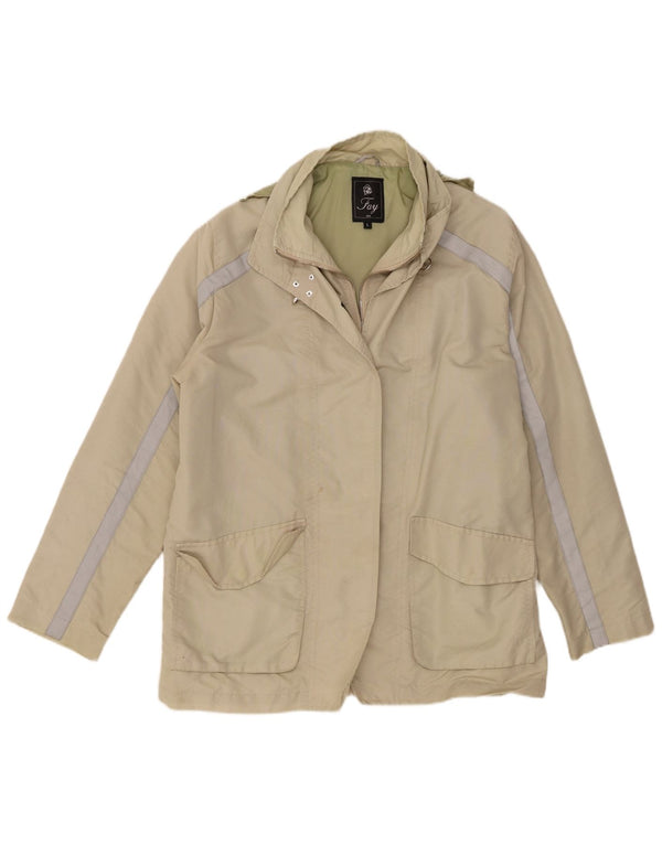 Fay Womens Bomber Jacket UK 16 Large Khaki Polyester