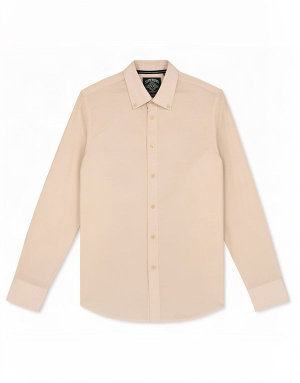 Superdry Damen-Hemd UK 12 aus mittelweißer Baumwolle