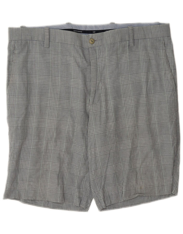Pantaloncini chino da uomo Dockers W38 XL in cotone a quadri grigi