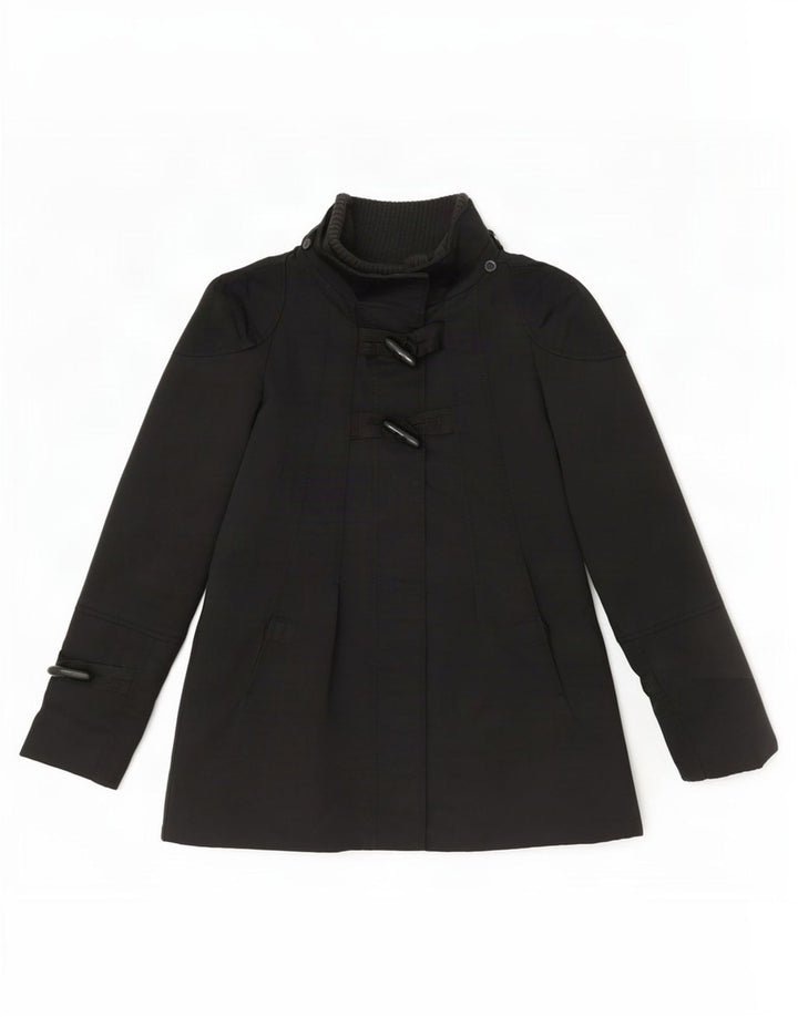 Zara Mujer Abrigo Corto UK 10 Small Negro