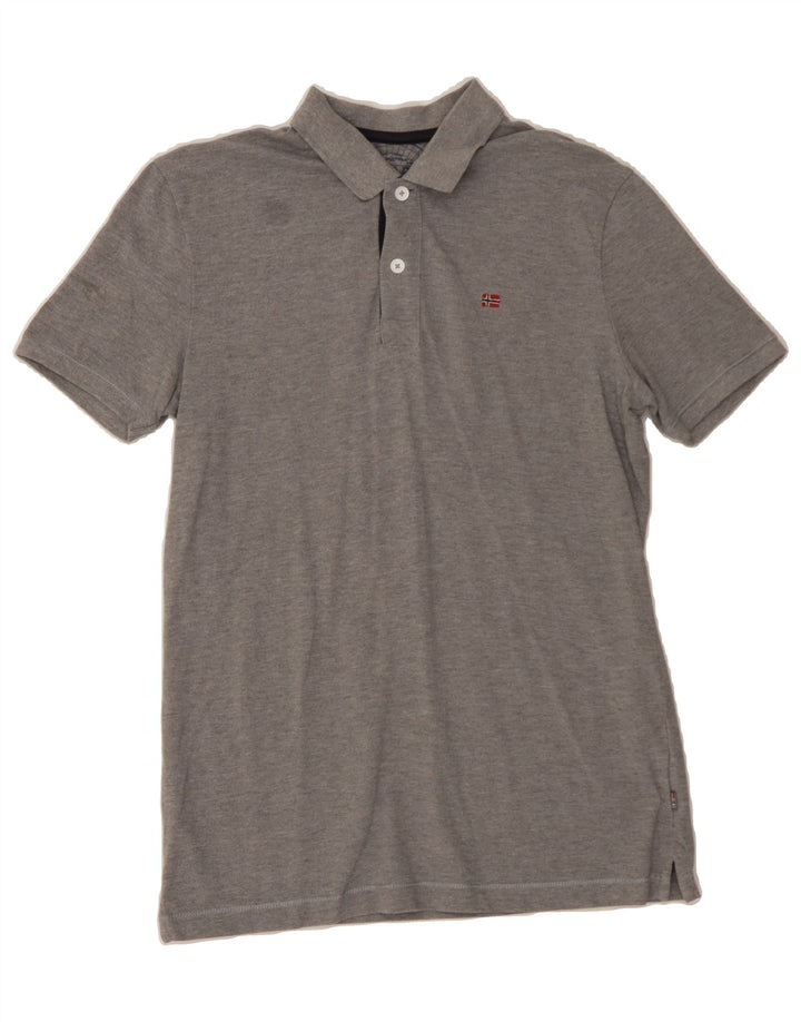 NAPAPIJRI Mens Polo Shirt Small Grey Vintage Napapijri and Second-Hand Napapijri from Messina Hembry 