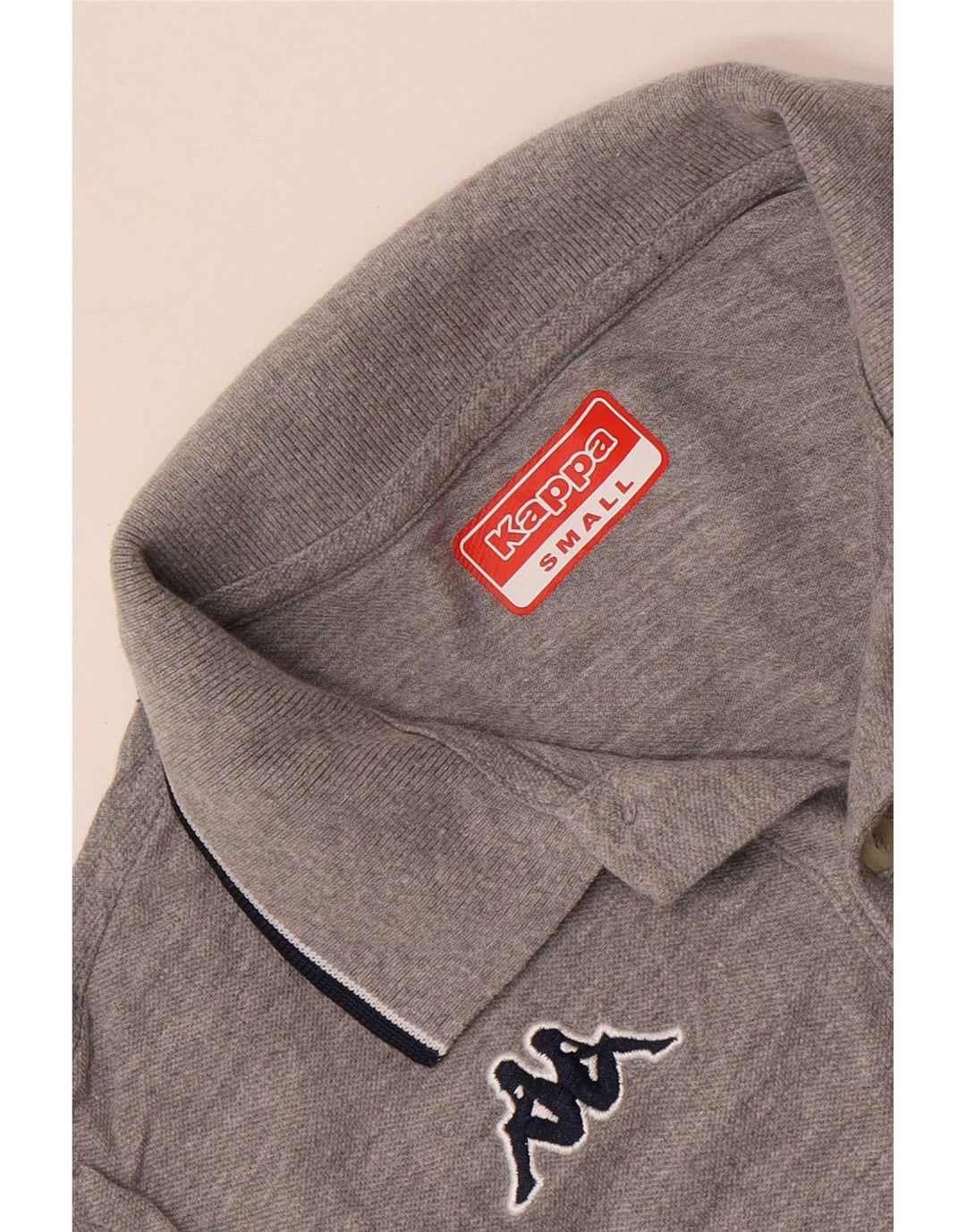 Kappa Mens Polo Shirt Small Grey Flecked