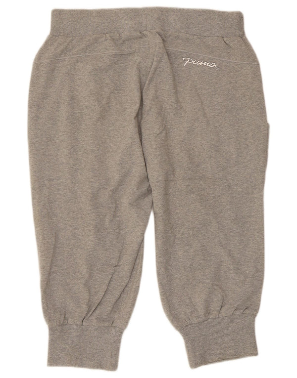Puma Womens Bermuda Sport Shorts UK 14 Large Grey Flecked Cotton