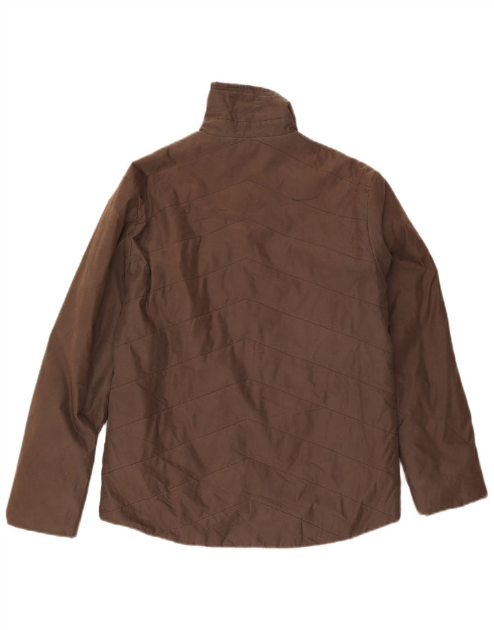 Fila Womens Padded Jacket UK 10 Small Brown Polyester