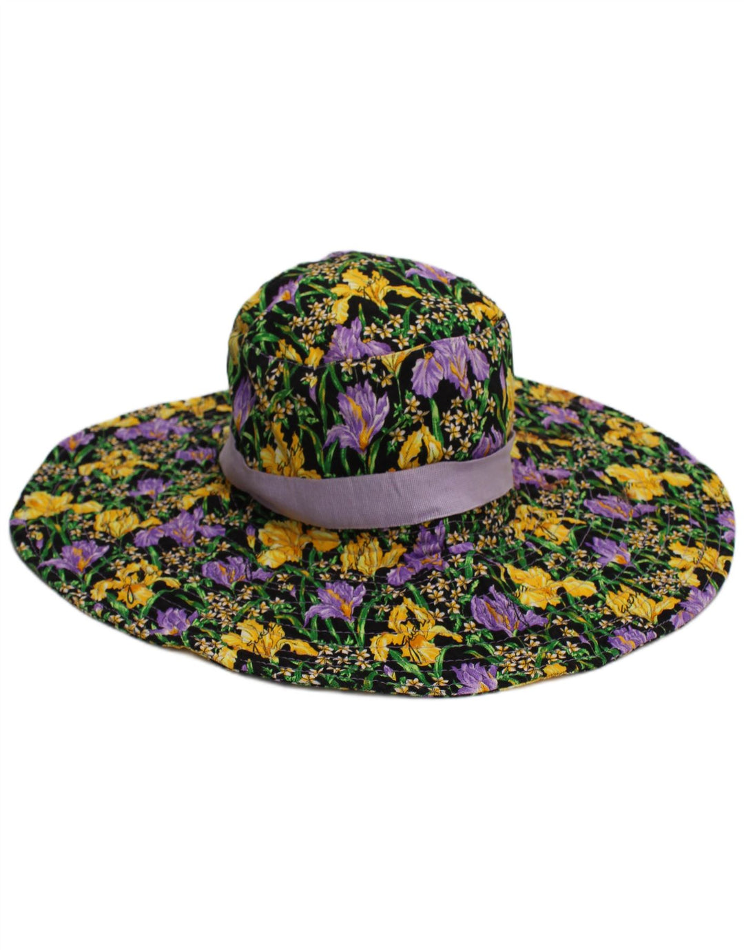 Guess Womens Graphic Bucket Hat Medium Multicoloured Floral Cotton Bohemian