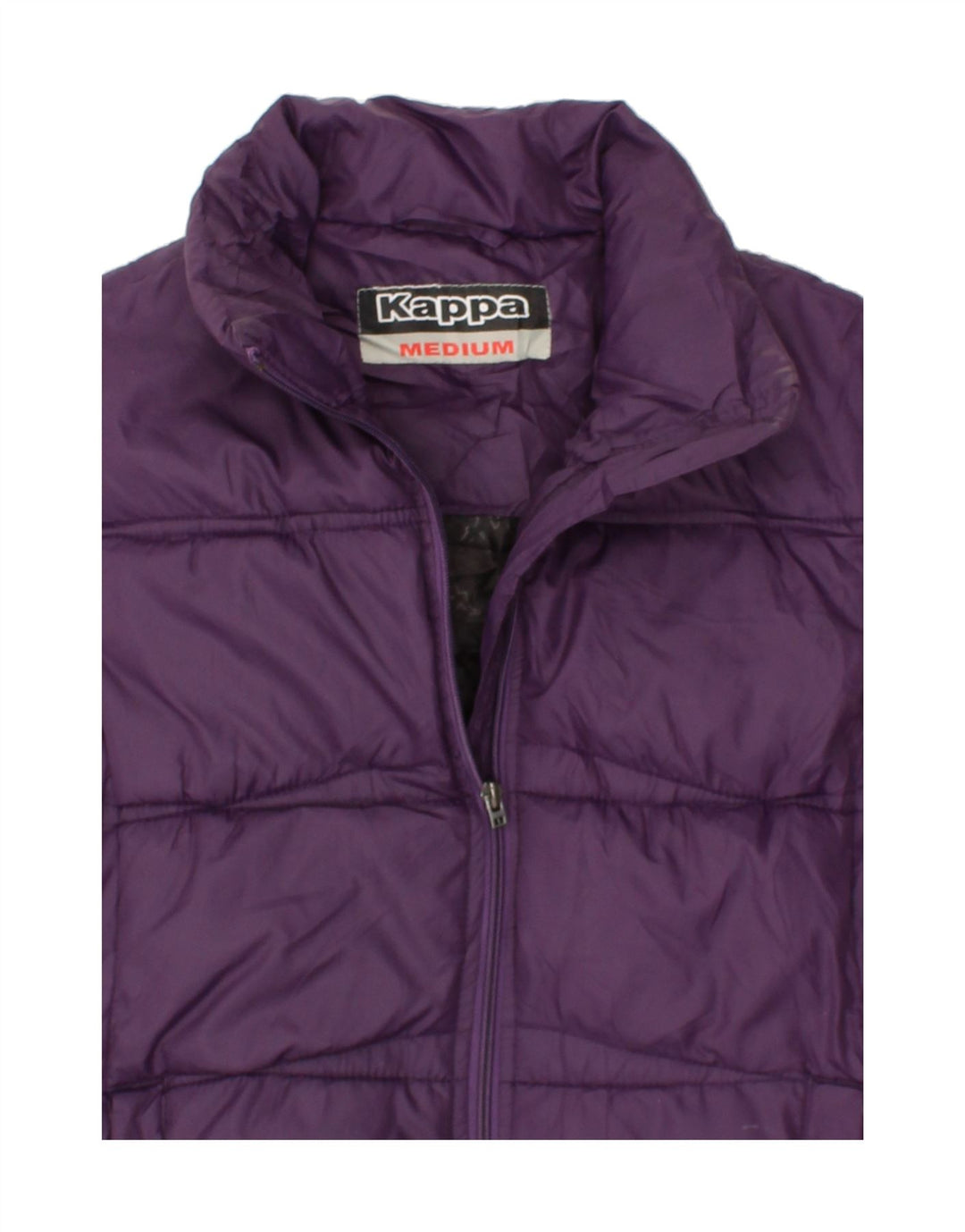 KAPPA Womens Padded Gilet UK 14 Medium Purple Polyester Vintage Kappa and Second-Hand Kappa from Messina Hembry 
