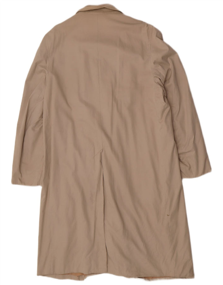 Aquascutum Mens Overcoat UK 40 Large Beige Cotton