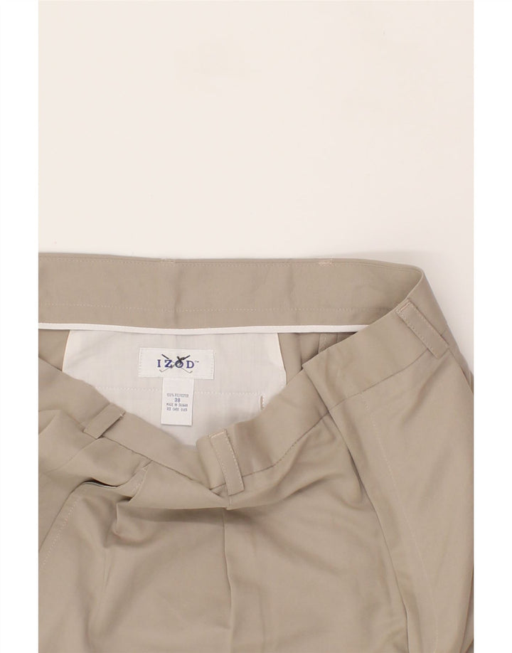 IZOD Mens Pegged Chino Shorts W38 XL Beige Polyester Vintage Izod and Second-Hand Izod from Messina Hembry 