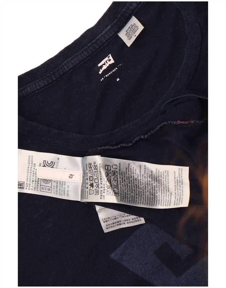 T-shirt grafica da uomo Levi's Top in cotone blu navy medio