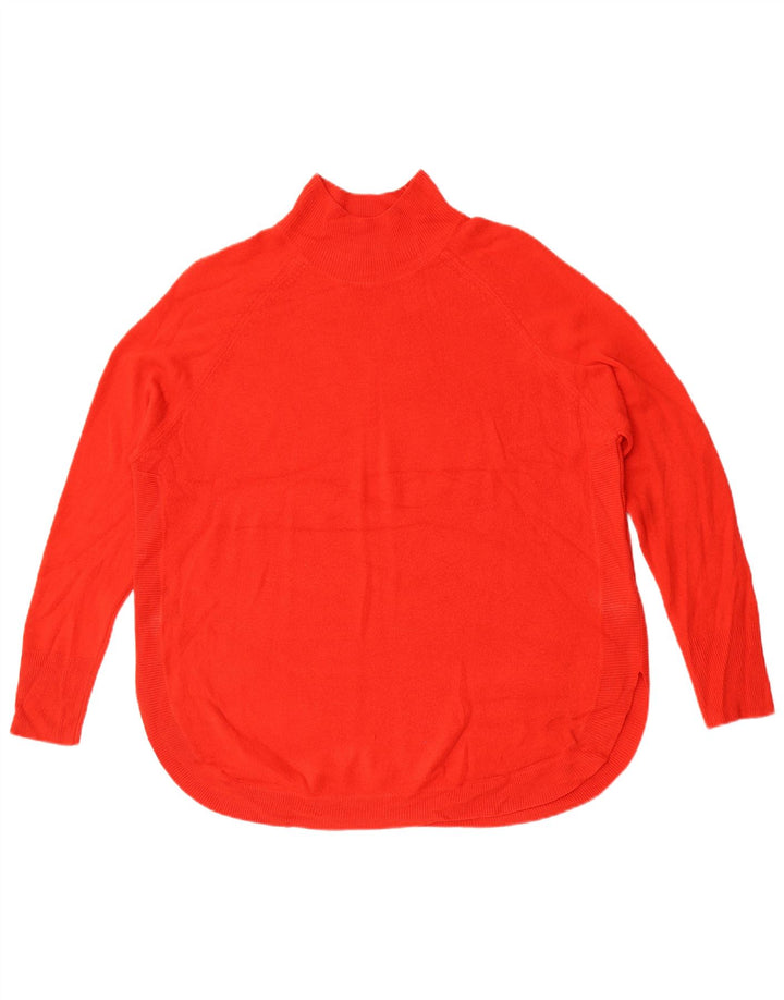 Maglione maglione a collo alto da donna Marks & Spencer UK 14 rosso medio
