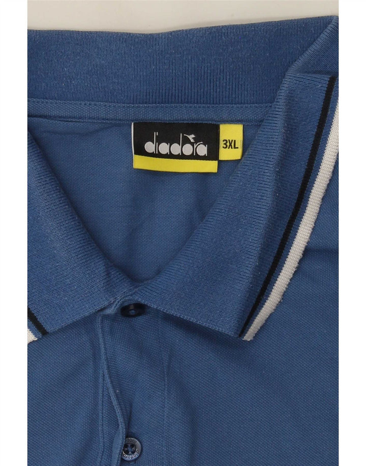 Diadora herre poloshirt 3XL blå stribet