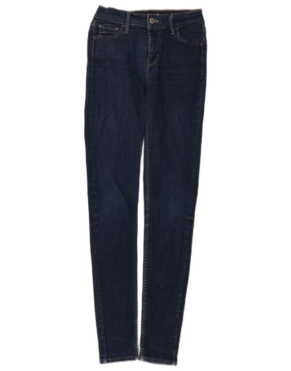 Женские джинсы скинни Levi's W26 L32 Темно-синие, хлопок