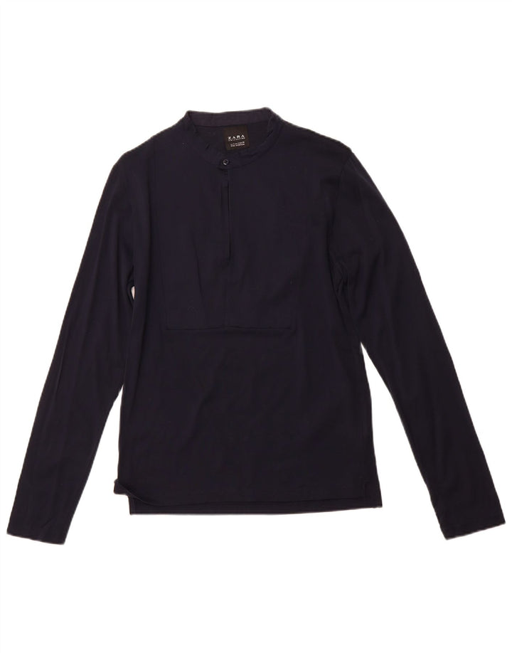 ZARA Pullover til mænd, lille marineblå bomuld