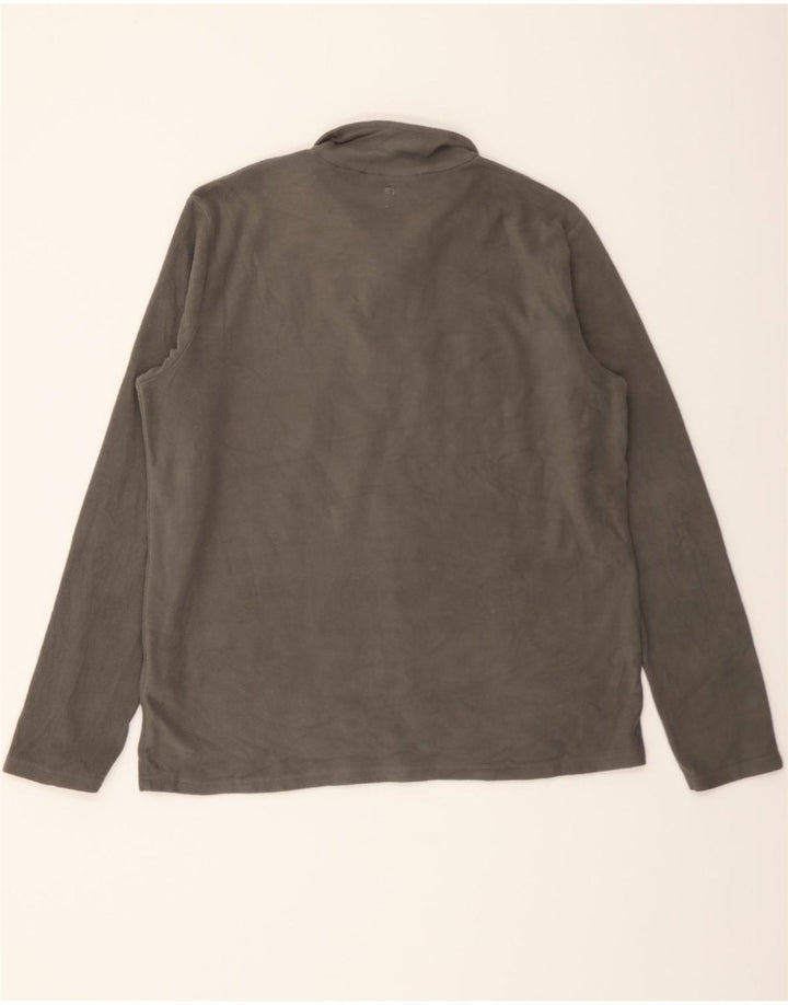 MOUNTAIN WAREHOUSE Mens Zip Neck Fleece Jumper Large Grey Polyester Vintage Mountain Warehouse and Second-Hand Mountain Warehouse from Messina Hembry 