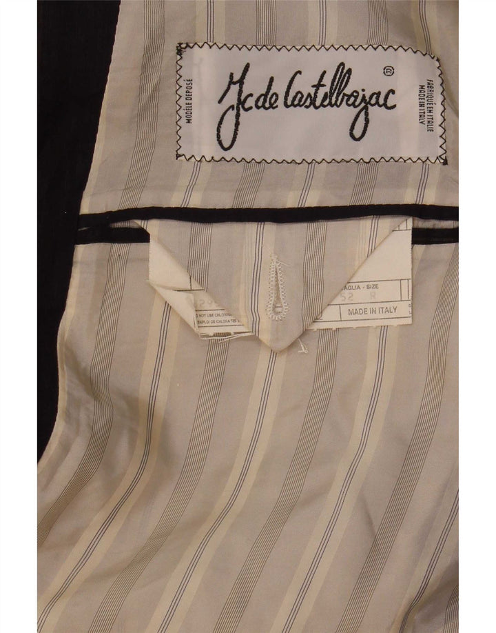 JC De Castelbajac Mens 3 Button Blazer Jacket IT 52 XL Navy Blue Striped