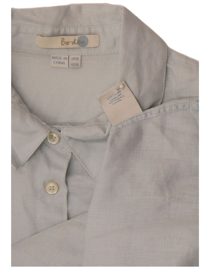 Boden Dameskjorte UK 18 XL Blå Linned