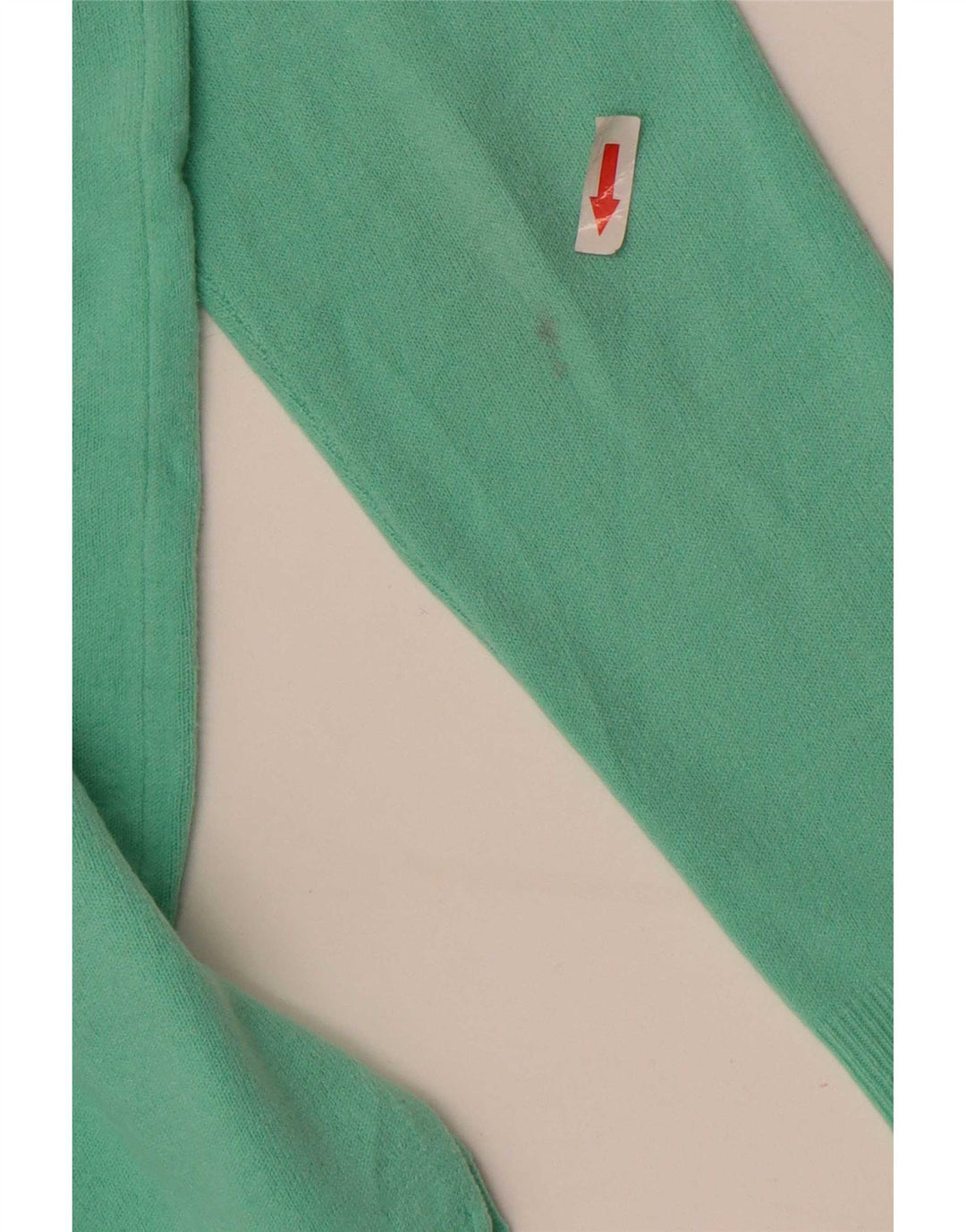 Marks & Spencer Womens V-Neck Jumper Sweater UK 12 Medium Green Acrylic