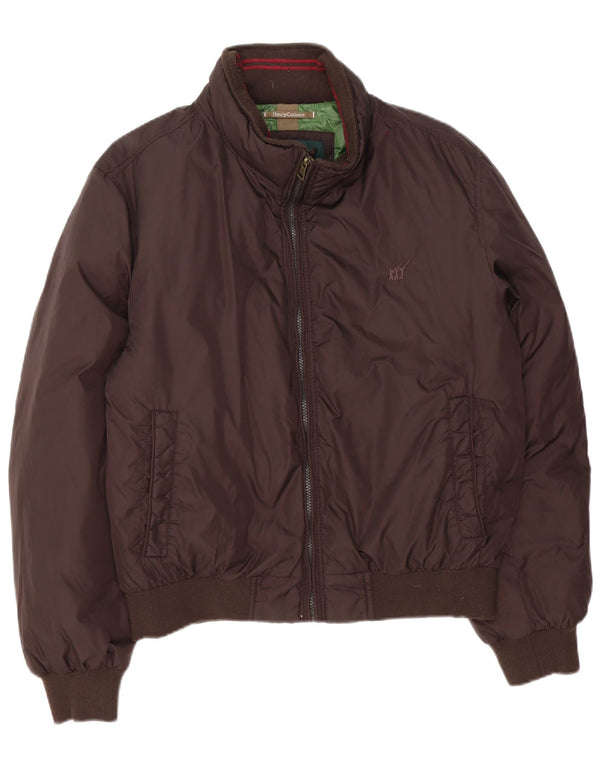 Henry Cottons Herre Bomber Polstret Jakke IT 54 2XL Brun Polyamid
