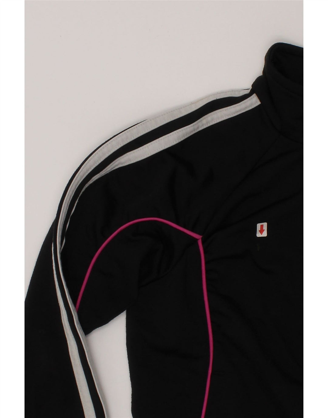 Adidas Girls Tracksuit Top Jacket 5-6 Years Black Polyester