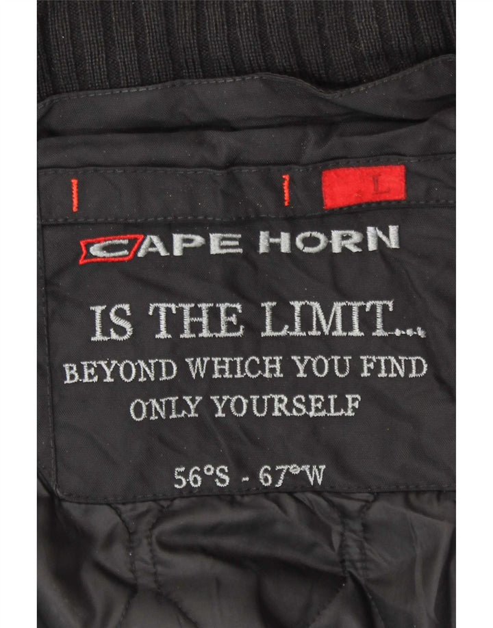 Cape Horn Mens Regular Fit Windbreaker Jacket UK 40 Large Black Polyamide