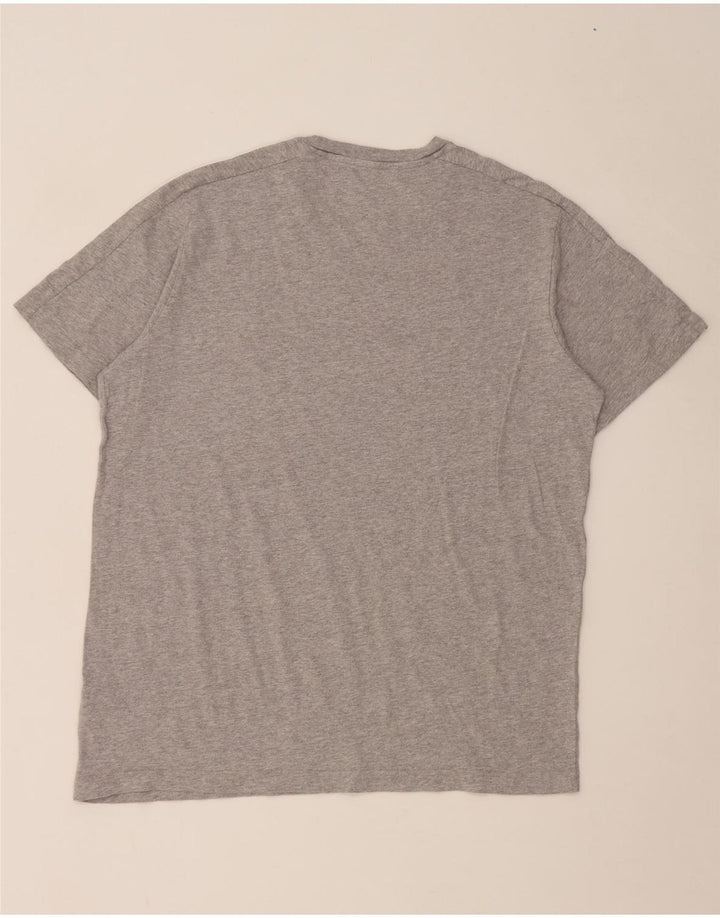 Adidas Mens T-Shirt Top Large Grey Flecked Cotton