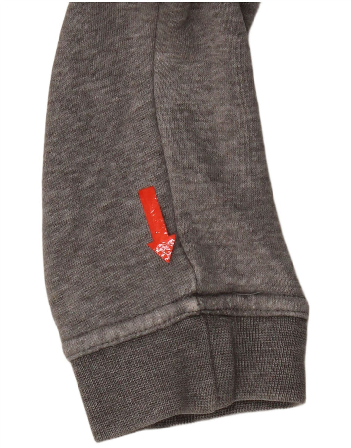 Nike Womens Oversized Sweatshirt Jumper UK 10 Small Grey Cotton