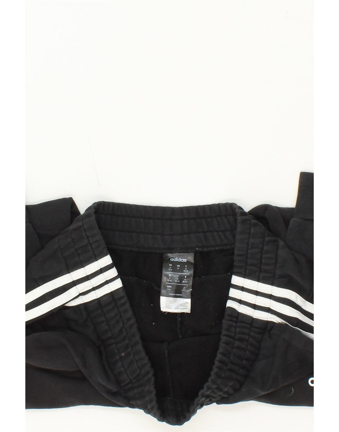 ADIDAS Womens Tracksuit Trousers Joggers UK 12/14 Medium  Black Polyester Vintage Adidas and Second-Hand Adidas from Messina Hembry 