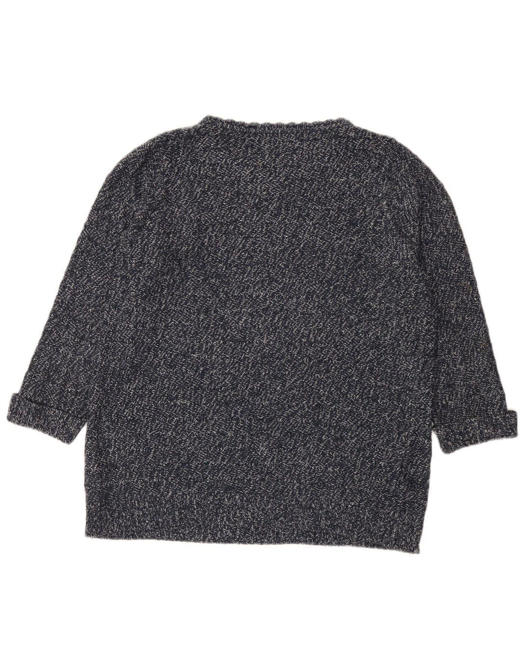 Marks & Spencer Womens Boat Neck Jumper Sweater UK 12 Medium Navy Blue