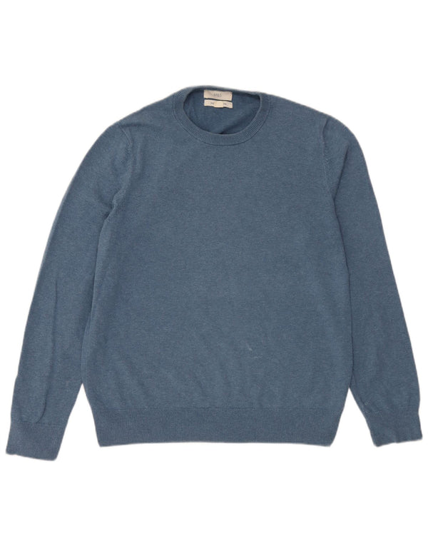 Marks & Spencer Pull Col Rond Homme Bleu Moyen Coton