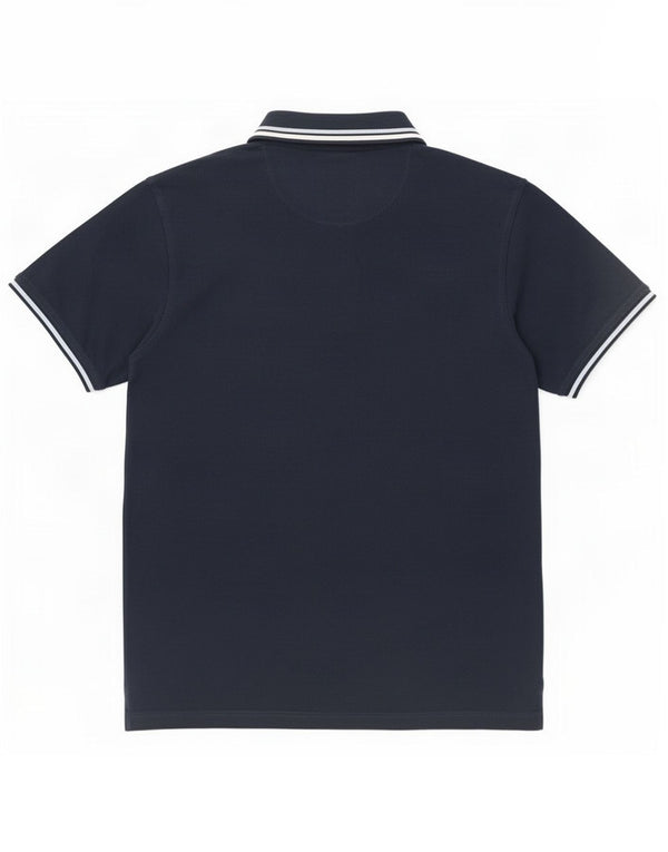 Pierre Cardin Mens Regular Fit Polo Shirt 2XL Navy Blue Striped Cotton