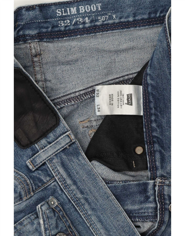 Levi's Womens Slim Bootcut Jeans W32 L31 Blue Cotton