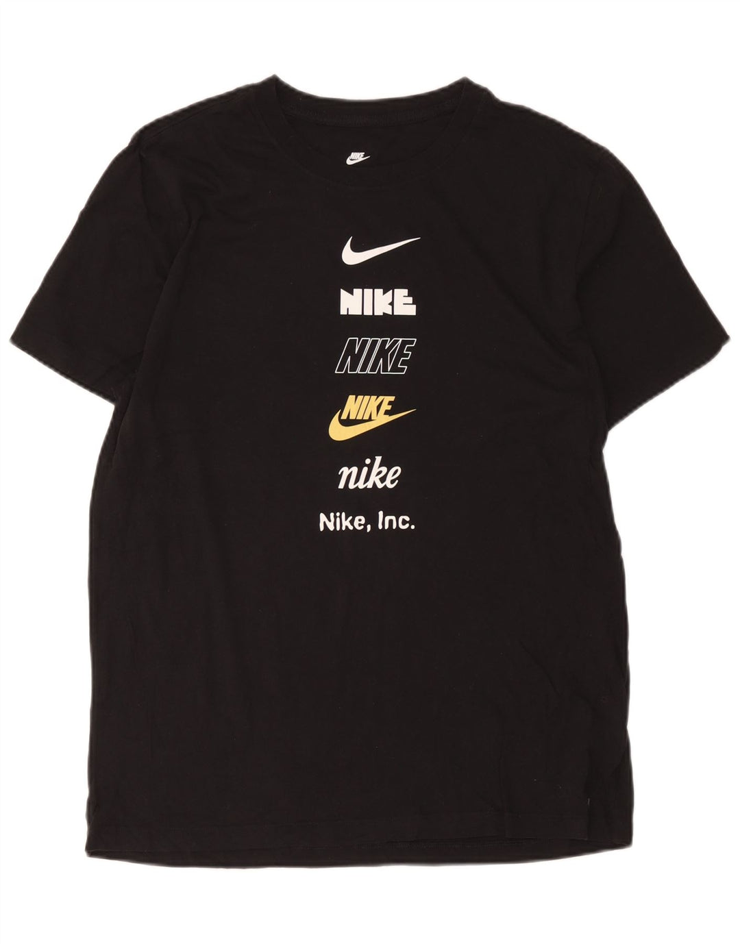 Nike Mens Graphic T-Shirt Top Large Black Cotton