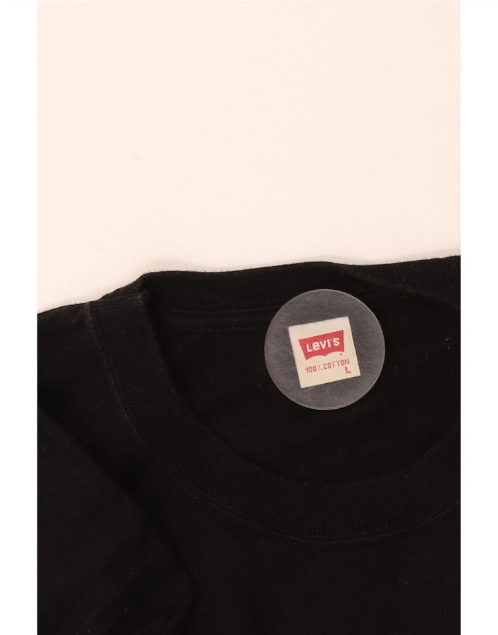 LEVI'S Mens T-Shirt Top Large Black Cotton