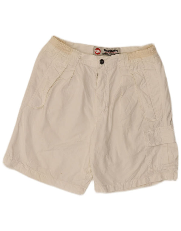 Murphy & Nye Mens Chino Shorts W31 Medium White Cotton