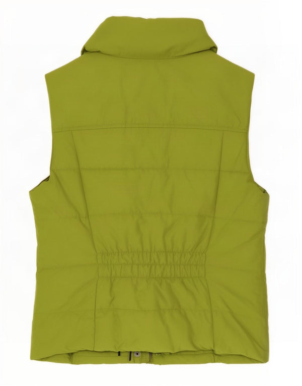 Colete acolchoado feminino Abercrombie & Fitch UK 12 poliéster verde médio