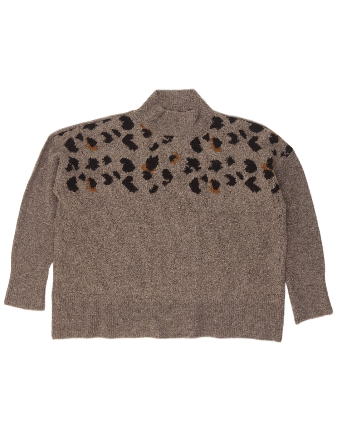 Marks & Spencer Womens Turtle Neck Jumper Sweater UK 18 XL Grey