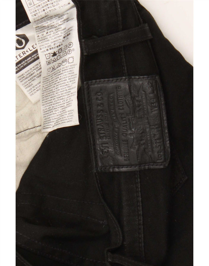 Levi's Mens 511 Slim Jeans W34 L32 Μαύρο βαμβακερό